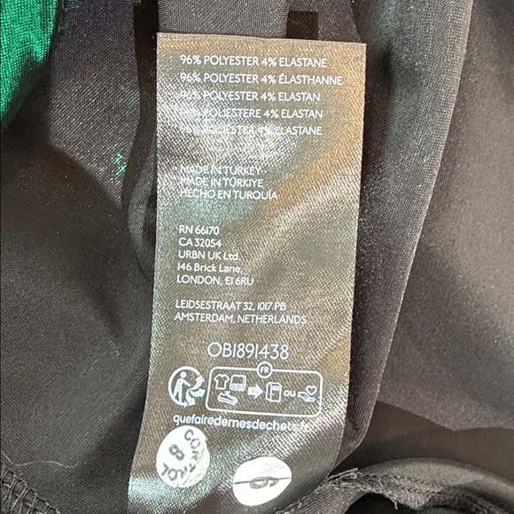 Anthropologie Gillian Liquid Shine Shirt Size L Long Sleeve Button Down Green - Picture 11 of 11